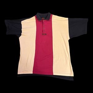 Boss America By Brookhurts Pink And White Multicolor Polo Mens Size XL